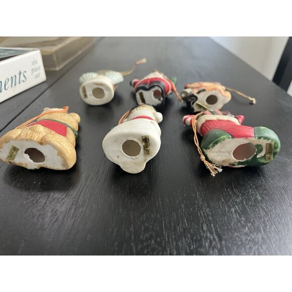 Vintage 1990 A Christmas Shoppe Hand Painted Porcelain Ornaments New in Box 6 - Picture 6 of 8